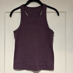 Lululemon Align Waist-Length Racerback Tank Top size 8 grape thistle